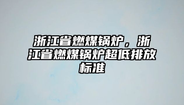 浙江省燃煤鍋爐，浙江省燃煤鍋爐超低排放標(biāo)準(zhǔn)