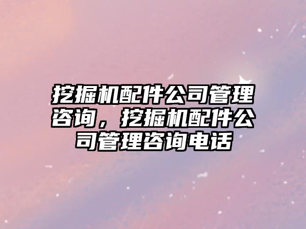 挖掘機配件公司管理咨詢，挖掘機配件公司管理咨詢電話