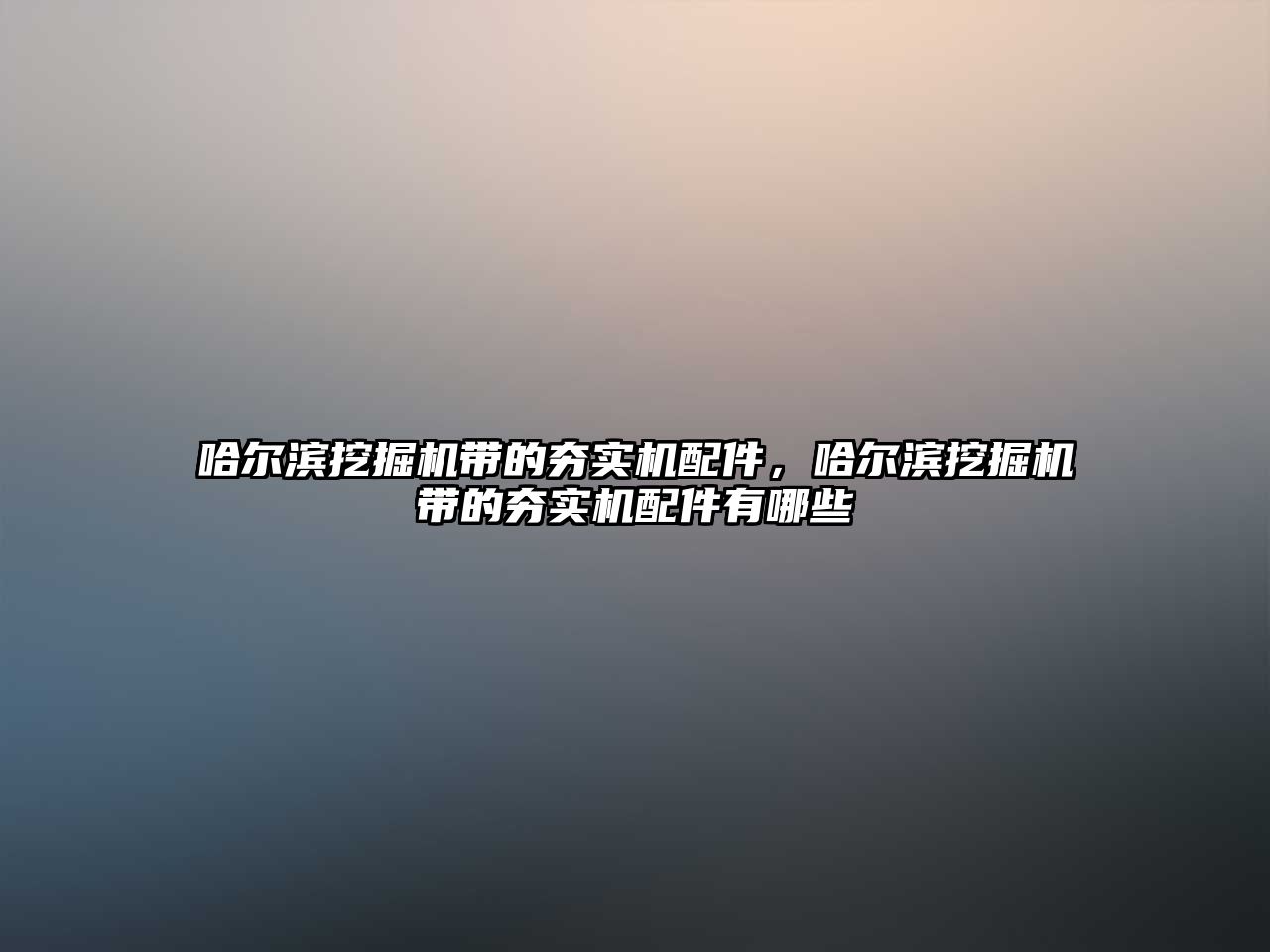 哈爾濱挖掘機帶的夯實機配件，哈爾濱挖掘機帶的夯實機配件有哪些