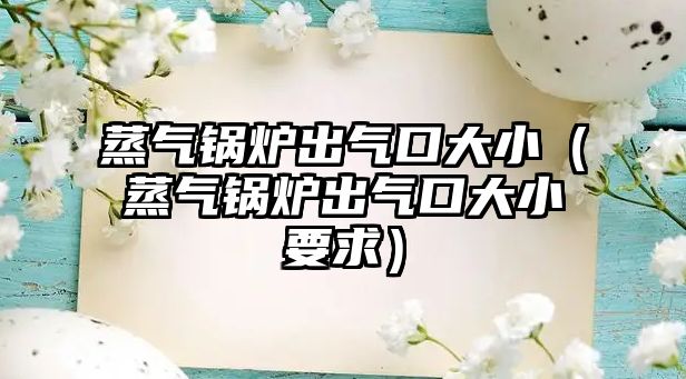 蒸氣鍋爐出氣口大?。ㄕ魵忮仩t出氣口大小要求）