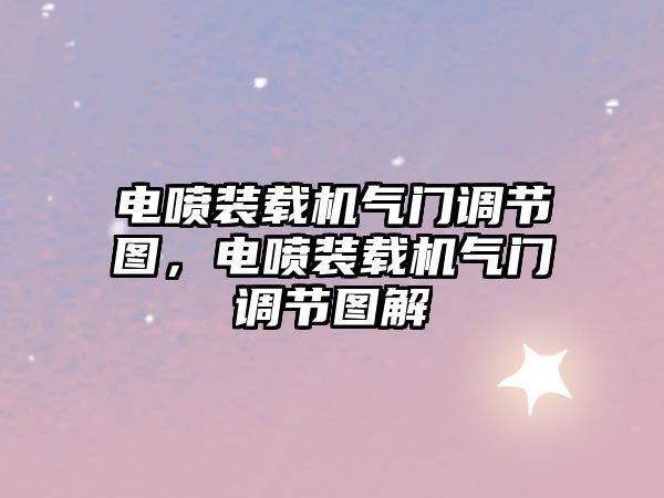 電噴裝載機氣門調節圖，電噴裝載機氣門調節圖解