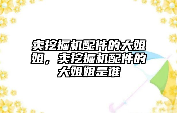 賣挖掘機配件的大姐姐，賣挖掘機配件的大姐姐是誰