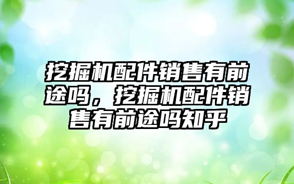 挖掘機配件銷售有前途嗎，挖掘機配件銷售有前途嗎知乎