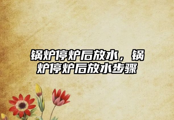 鍋爐停爐后放水，鍋爐停爐后放水步驟