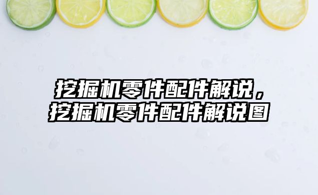 挖掘機零件配件解說，挖掘機零件配件解說圖