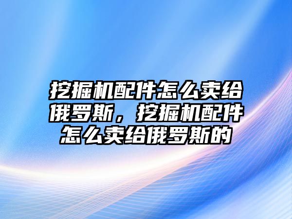 挖掘機配件怎么賣給俄羅斯，挖掘機配件怎么賣給俄羅斯的