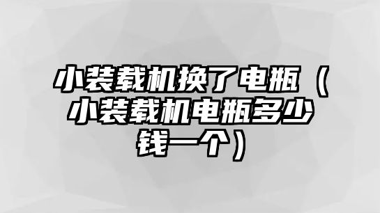 小裝載機(jī)換了電瓶（小裝載機(jī)電瓶多少錢一個）