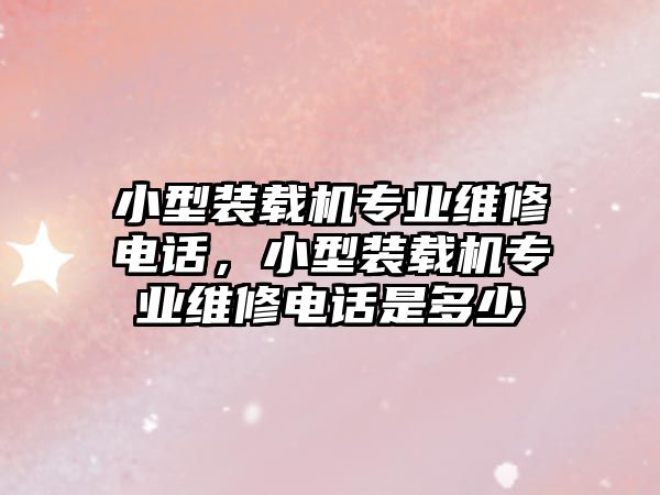 小型裝載機專業(yè)維修電話，小型裝載機專業(yè)維修電話是多少