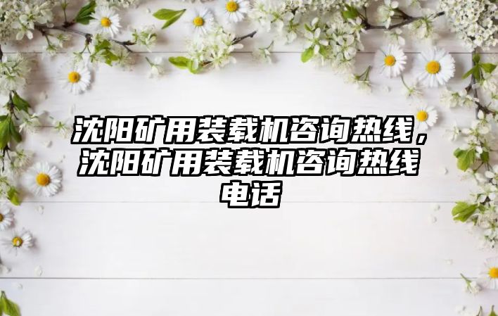 沈陽礦用裝載機咨詢熱線，沈陽礦用裝載機咨詢熱線電話