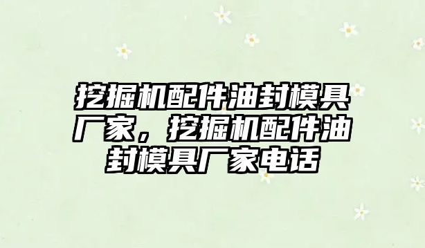 挖掘機配件油封模具廠家，挖掘機配件油封模具廠家電話