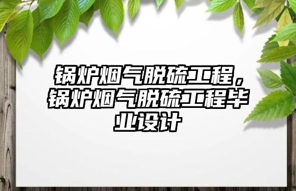 鍋爐煙氣脫硫工程，鍋爐煙氣脫硫工程畢業(yè)設(shè)計(jì)