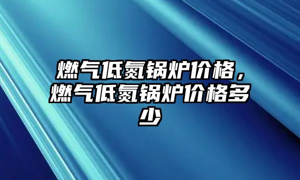 燃氣低氮鍋爐價格，燃氣低氮鍋爐價格多少