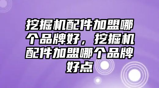 挖掘機配件加盟哪個品牌好，挖掘機配件加盟哪個品牌好點