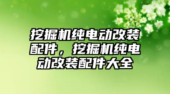 挖掘機(jī)純電動改裝配件，挖掘機(jī)純電動改裝配件大全