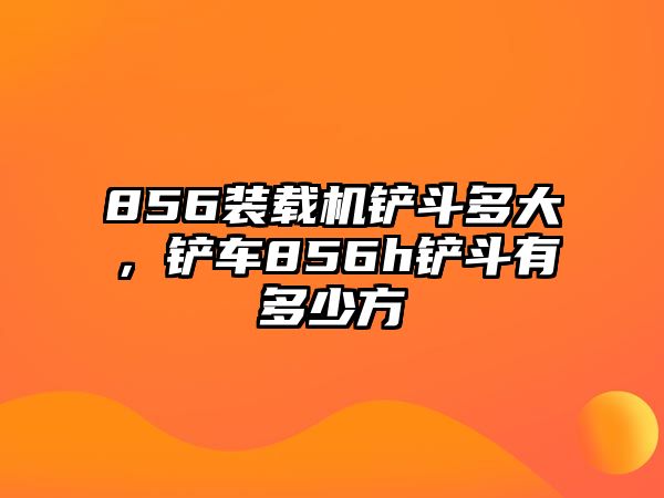 856裝載機鏟斗多大，鏟車856h鏟斗有多少方