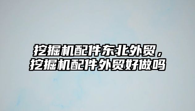 挖掘機配件東北外貿，挖掘機配件外貿好做嗎