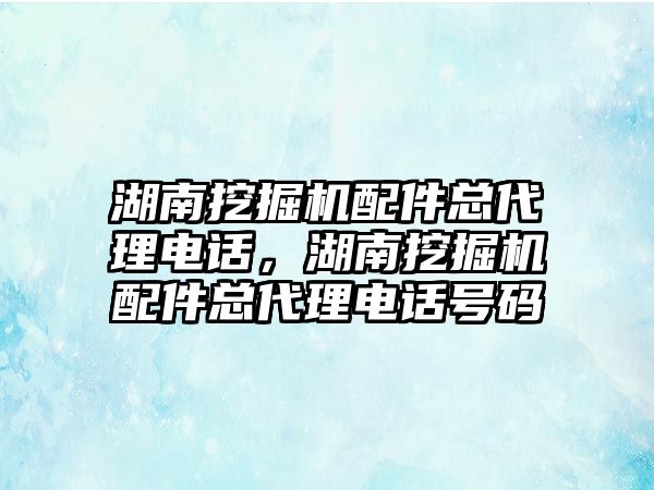 湖南挖掘機配件總代理電話，湖南挖掘機配件總代理電話號碼