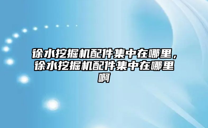 徐水挖掘機配件集中在哪里，徐水挖掘機配件集中在哪里啊