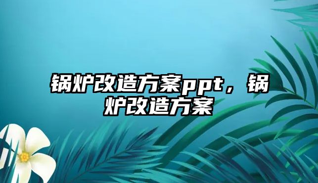 鍋爐改造方案ppt，鍋爐改造方案