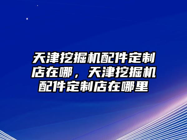 天津挖掘機配件定制店在哪，天津挖掘機配件定制店在哪里