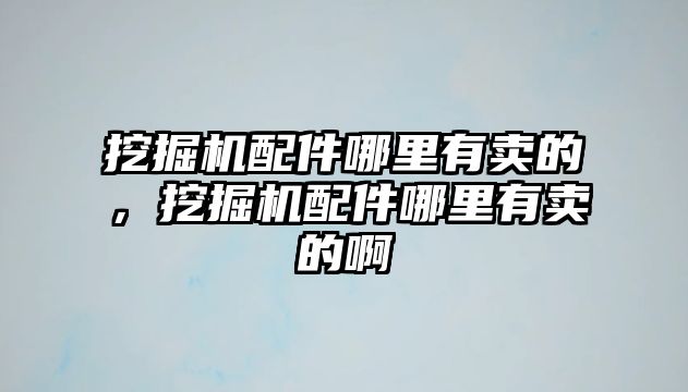 挖掘機配件哪里有賣的，挖掘機配件哪里有賣的啊