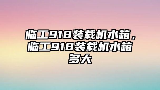 臨工918裝載機水箱，臨工918裝載機水箱多大