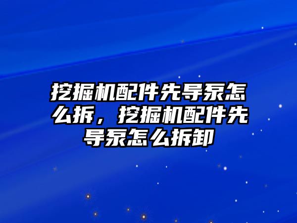 挖掘機配件先導泵怎么拆，挖掘機配件先導泵怎么拆卸