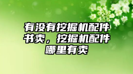 有沒有挖掘機配件書賣，挖掘機配件哪里有賣