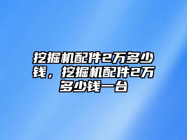 挖掘機配件2萬多少錢，挖掘機配件2萬多少錢一臺