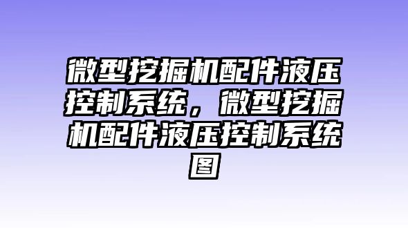 微型挖掘機配件液壓控制系統(tǒng)，微型挖掘機配件液壓控制系統(tǒng)圖