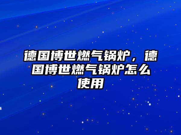 德國博世燃氣鍋爐，德國博世燃氣鍋爐怎么使用