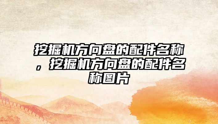 挖掘機方向盤的配件名稱，挖掘機方向盤的配件名稱圖片