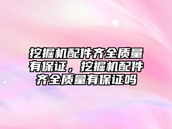 挖掘機配件齊全質量有保證，挖掘機配件齊全質量有保證嗎