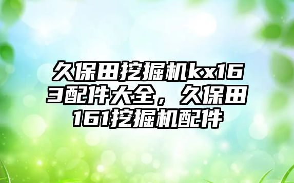 久保田挖掘機kx163配件大全，久保田161挖掘機配件