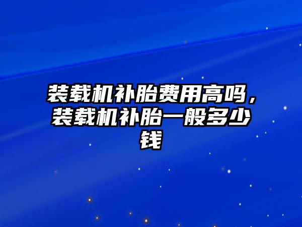 裝載機補胎費用高嗎，裝載機補胎一般多少錢