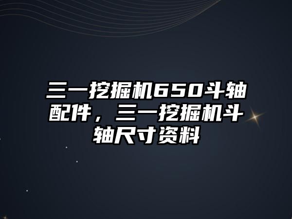 三一挖掘機650斗軸配件，三一挖掘機斗軸尺寸資料