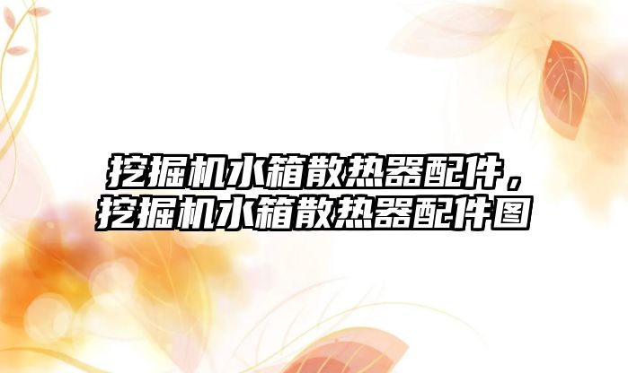 挖掘機水箱散熱器配件，挖掘機水箱散熱器配件圖