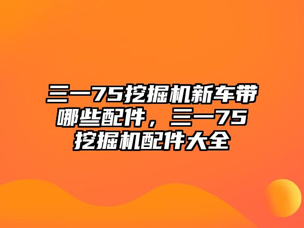 三一75挖掘機(jī)新車帶哪些配件，三一75挖掘機(jī)配件大全