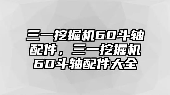 三一挖掘機60斗軸配件，三一挖掘機60斗軸配件大全