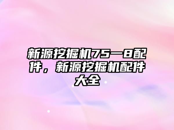 新源挖掘機75一8配件，新源挖掘機配件大全