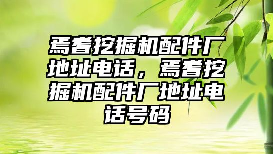 焉耆挖掘機配件廠地址電話，焉耆挖掘機配件廠地址電話號碼