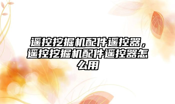 遙控挖掘機配件遙控器，遙控挖掘機配件遙控器怎么用