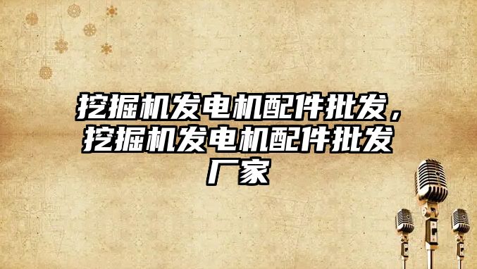 挖掘機發電機配件批發，挖掘機發電機配件批發廠家