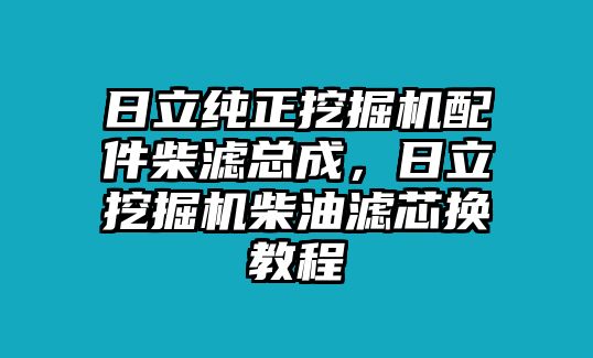 日立純正挖掘機配件柴濾總成，日立挖掘機柴油濾芯換教程