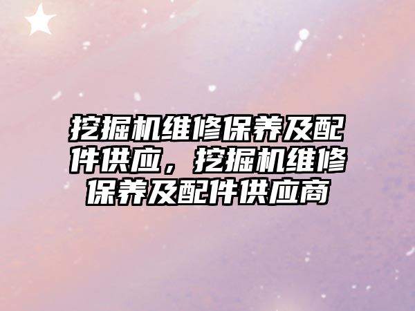 挖掘機維修保養(yǎng)及配件供應，挖掘機維修保養(yǎng)及配件供應商