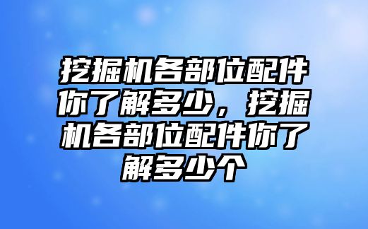 挖掘機各部位配件你了解多少，挖掘機各部位配件你了解多少個