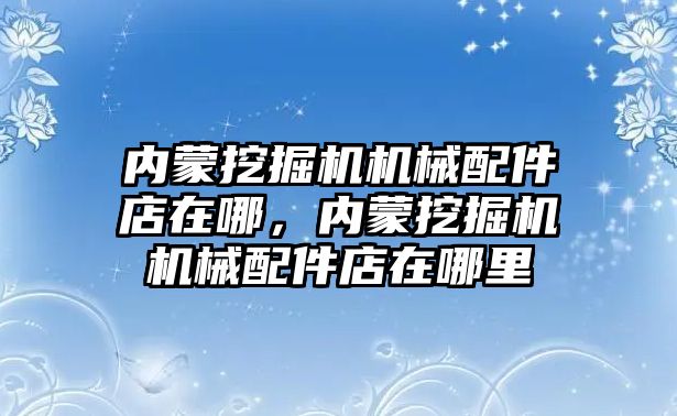 內蒙挖掘機機械配件店在哪，內蒙挖掘機機械配件店在哪里