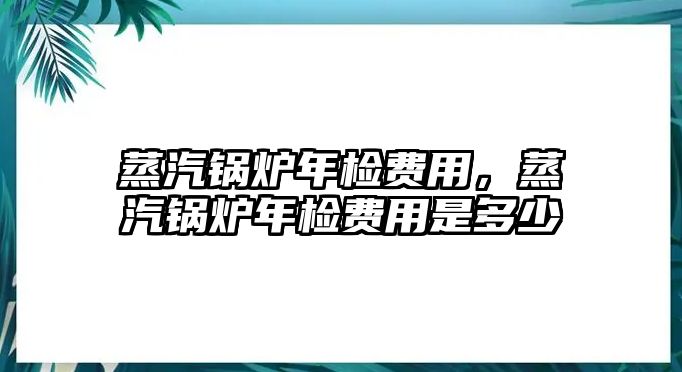 蒸汽鍋爐年檢費用，蒸汽鍋爐年檢費用是多少