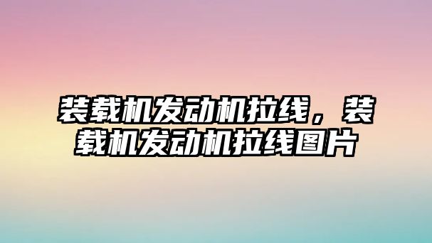 裝載機發動機拉線，裝載機發動機拉線圖片