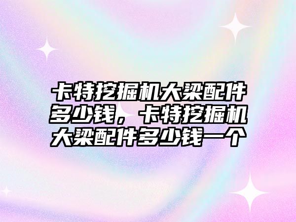 卡特挖掘機大梁配件多少錢，卡特挖掘機大梁配件多少錢一個